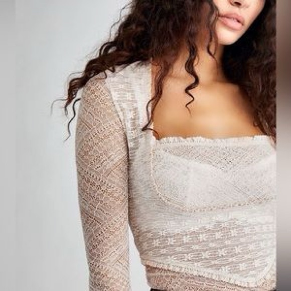 NWT Free People My Party Lace Square Top XS - Picture 3 of 6